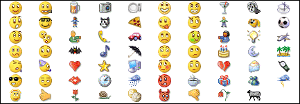 Emojis do MSN, uma das lembranças mais antigas desses ícones para as pessoas que têm entre 20 e 30 anos