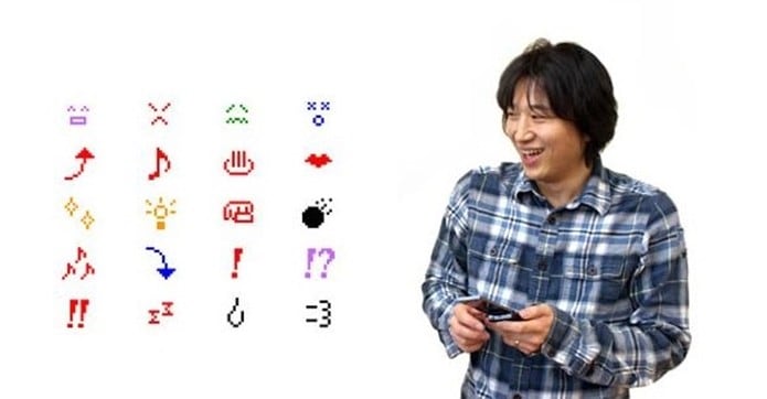 Shigetaka Kurita, japonês criador dos emojis, e parte dos primeiros ícones que criou