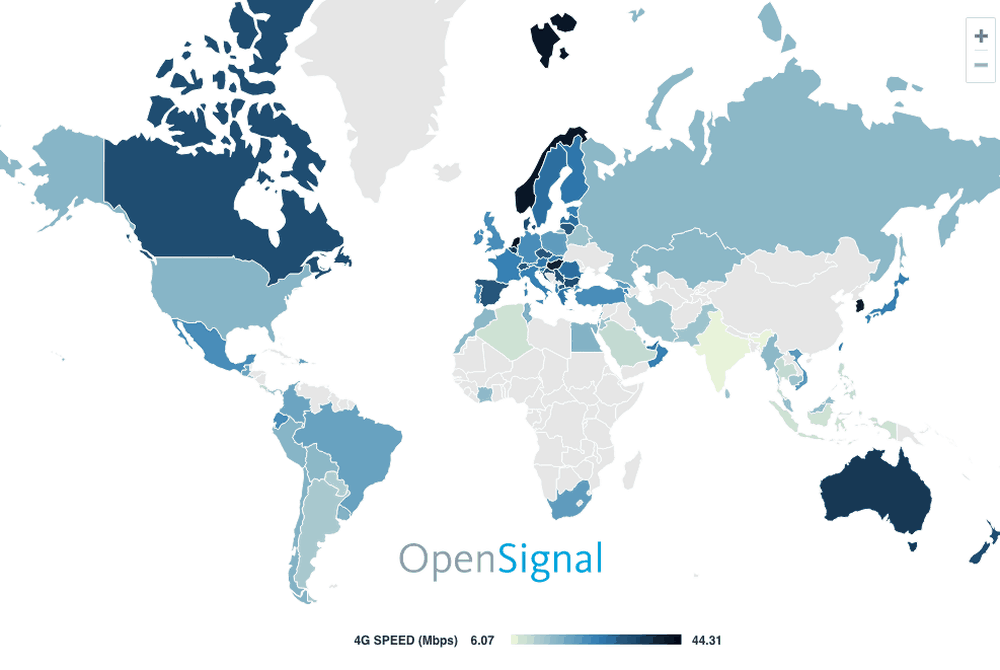 OpenSignal: Velocidade 4g.